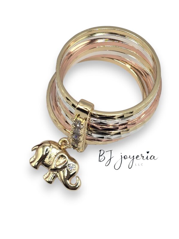 COPPER WEEKLY RING WITH ELEPHANT CHARM (1785)