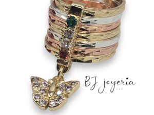 COPPER WEEKLY RING WITH BUTTERFLY CHARM (1784)