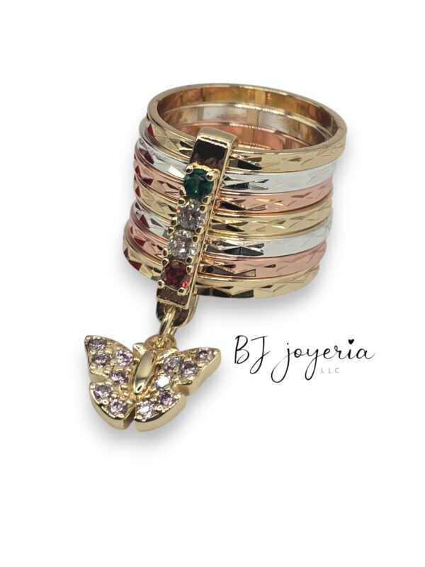 COPPER WEEKLY RING WITH BUTTERFLY CHARM (1784)