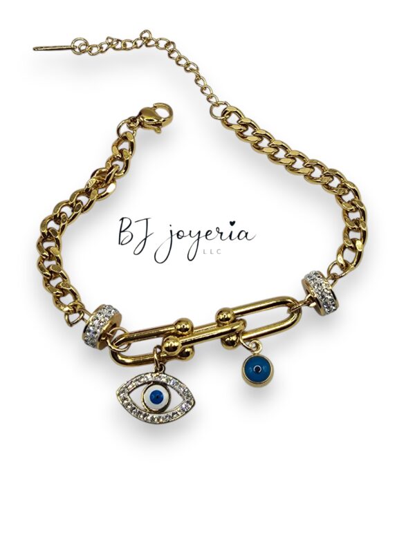 COPPER EYE CHARM BRACELET (1776)