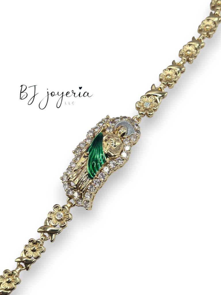 SAN JUDAS COPPER BRACELET - FLOWER (1778)