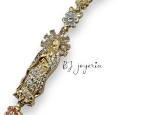 COPPER VIRGIN BRACELET-FLOWERS (0872)