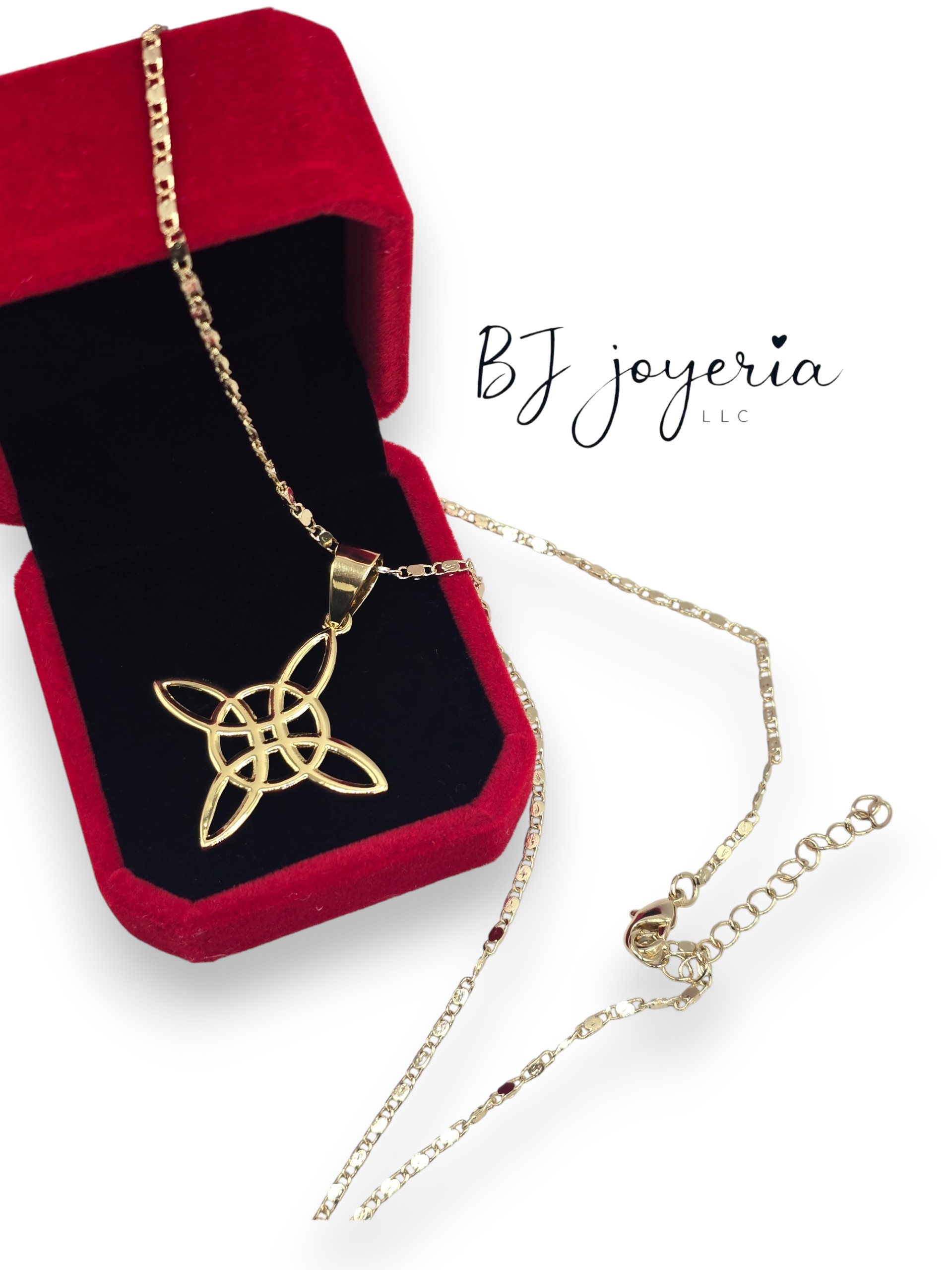 COPPER CHAIN AND WITCH KNOT PENDANT (0699) - Image 2