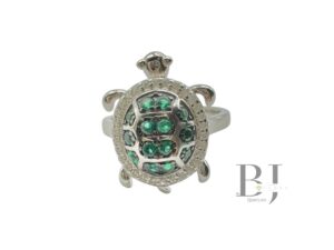 GREEN TURTLE RING (1287)
