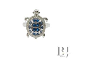 BLUE TURTLE RING (1289)
