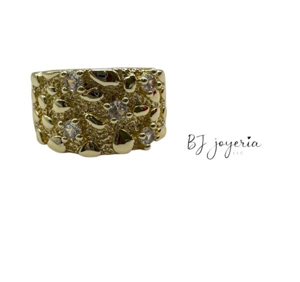 COPPER NUGGET SQUARE RING (0910)