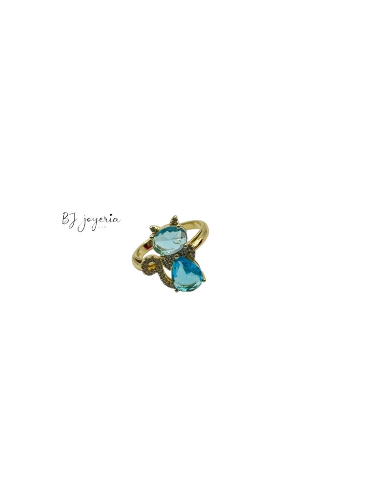 COPPER BLUE KITTY RING (0721)