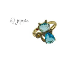 COPPER BLUE KITTY RING (0721)