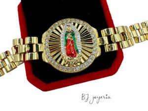 COPPER VIRGIN MARY ROUND BRACELET (1024)