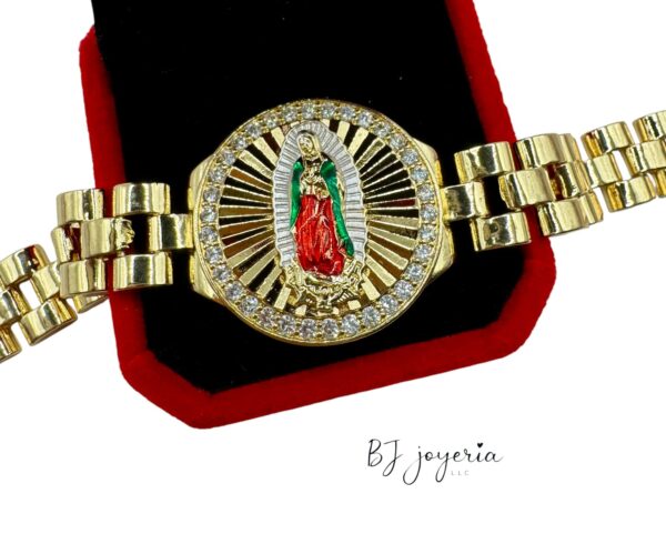 COPPER VIRGIN MARY ROUND BRACELET (1024)
