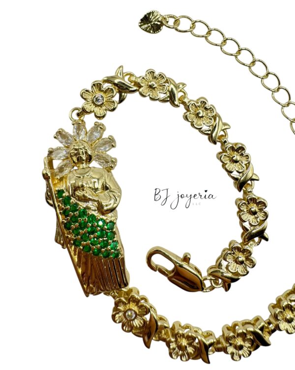 COPPER ST JUDE FLOWER BRACELET (1715)