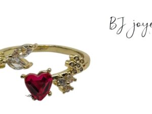 COPPER BRIGHT HEART RING (0165)