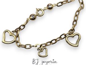 HEART CHAR BRACELET 10K (0079)