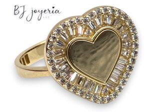 HEART \ BAGUETTE RING #8 14K (0249)