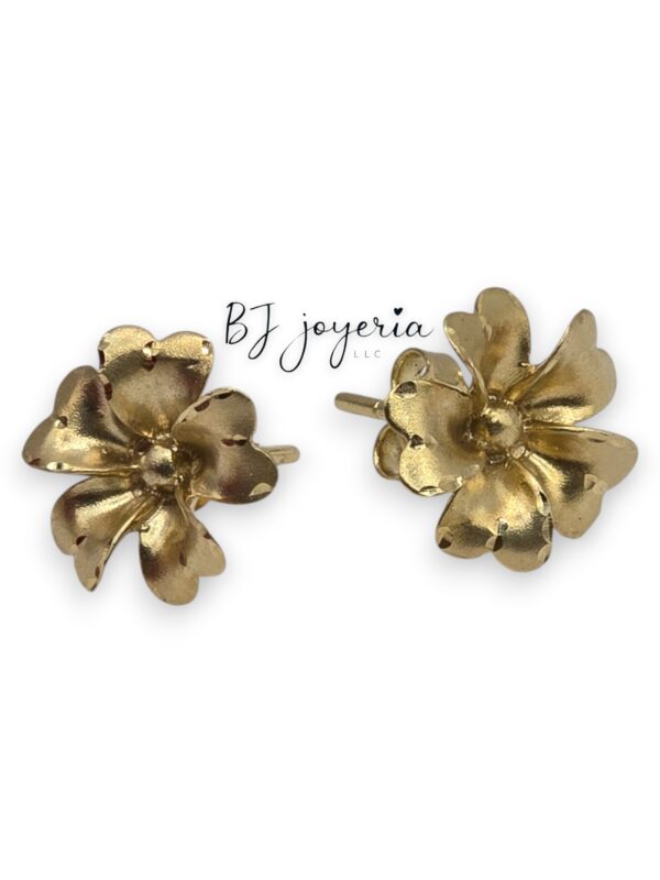 FLOWER EARRING 14K (0128)