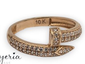 NAIL RING #7.5 10K (0122)