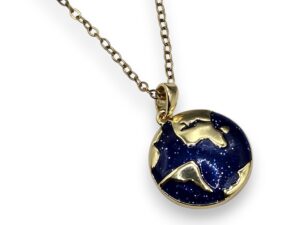 COPPER CHAIN WITH PLANET EARTH PENDANT (1116)