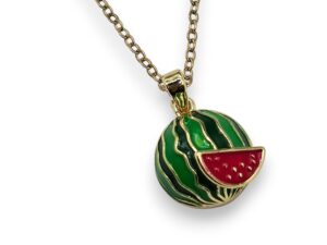 COPPER CHAIN WITH WATERMELON PENDANT (0592)