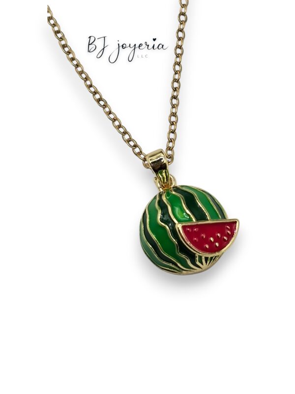 COPPER CHAIN WITH WATERMELON PENDANT (0592)