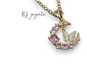 COPPER CHAIN WITH BUTTERFLY AND MOON PENDANT (1933)