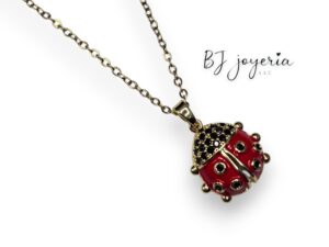COPPER CHAIN WITH LADY BUG PENDANT (0024)