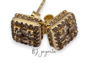SQUARE EARRINGS 14K (0315)