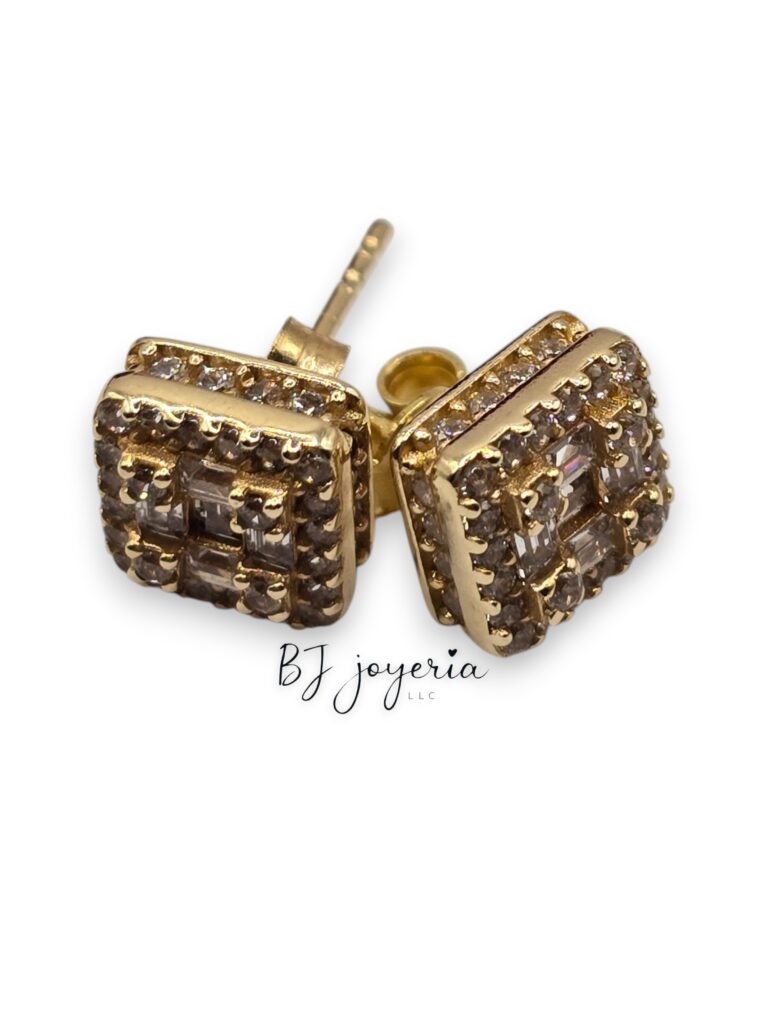 SQUARE EARRINGS 14K (0315)