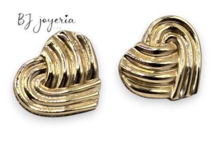 BIG HEART EARRINGS 14K (0228)