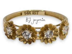 FLOWER RING #7 14K (0091)