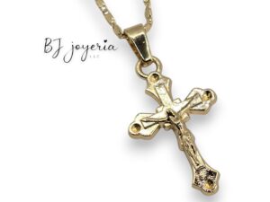 COPPER CHAIN WITH CROSS WITH CRIST PENDANT (0215)