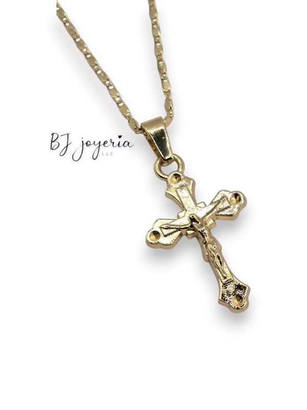 COPPER CHAIN WITH CROSS WITH CRIST PENDANT (0215)