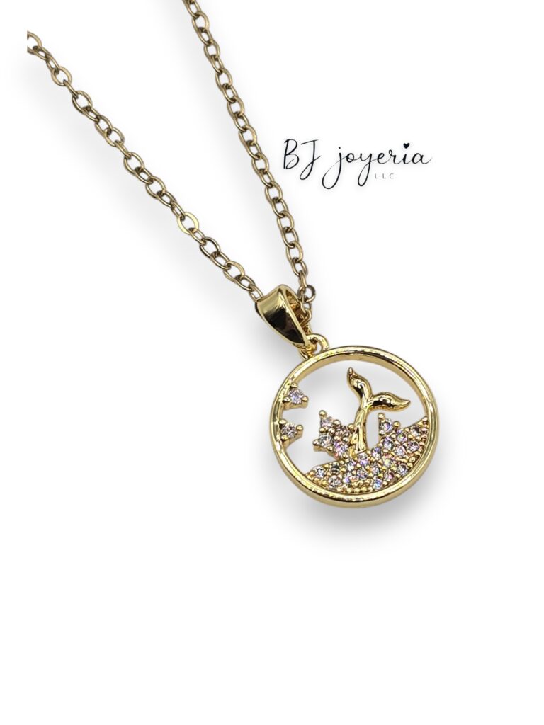 COPPER CHAIN WITH WHALE TAIL PENDANT (1125)