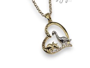 COPPER CHAIN WITH DINOSAUR LOVE PENDANT (1231)