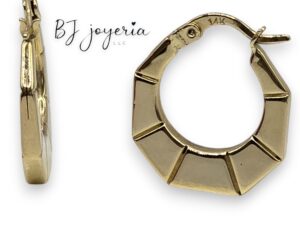 GEOMETRIC HOOPS 14K (0575)