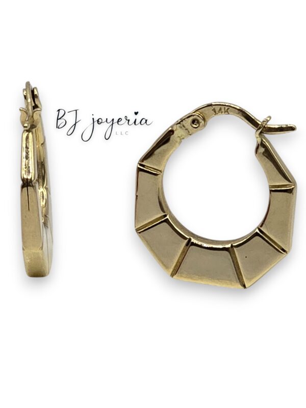 GEOMETRIC HOOPS 14K (0575)