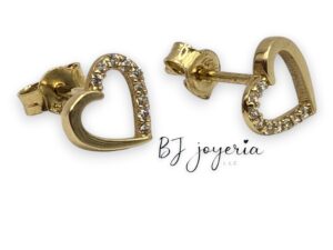 HEART EARRINGS 14K (0748)
