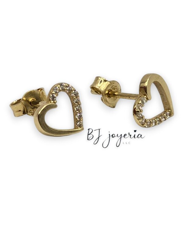 HEART EARRINGS 14K (0748)