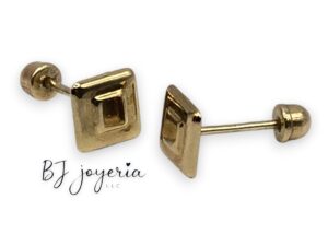 SQUARE BALL CLASP (BROQUEL) 10K (0033)
