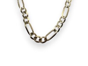 FIGARO CHAIN SOLID 24 INCH 14K (0529)