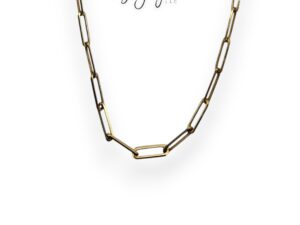 PAPER CLIP CHAIN 20 INCH 14K (0092)