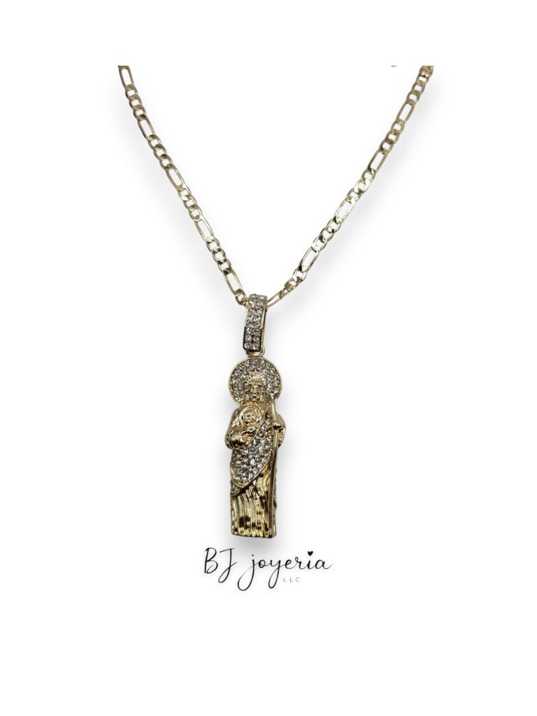 COPPER CHAIN WITH SAN JUDAS JUMBO PENDANT (1735)