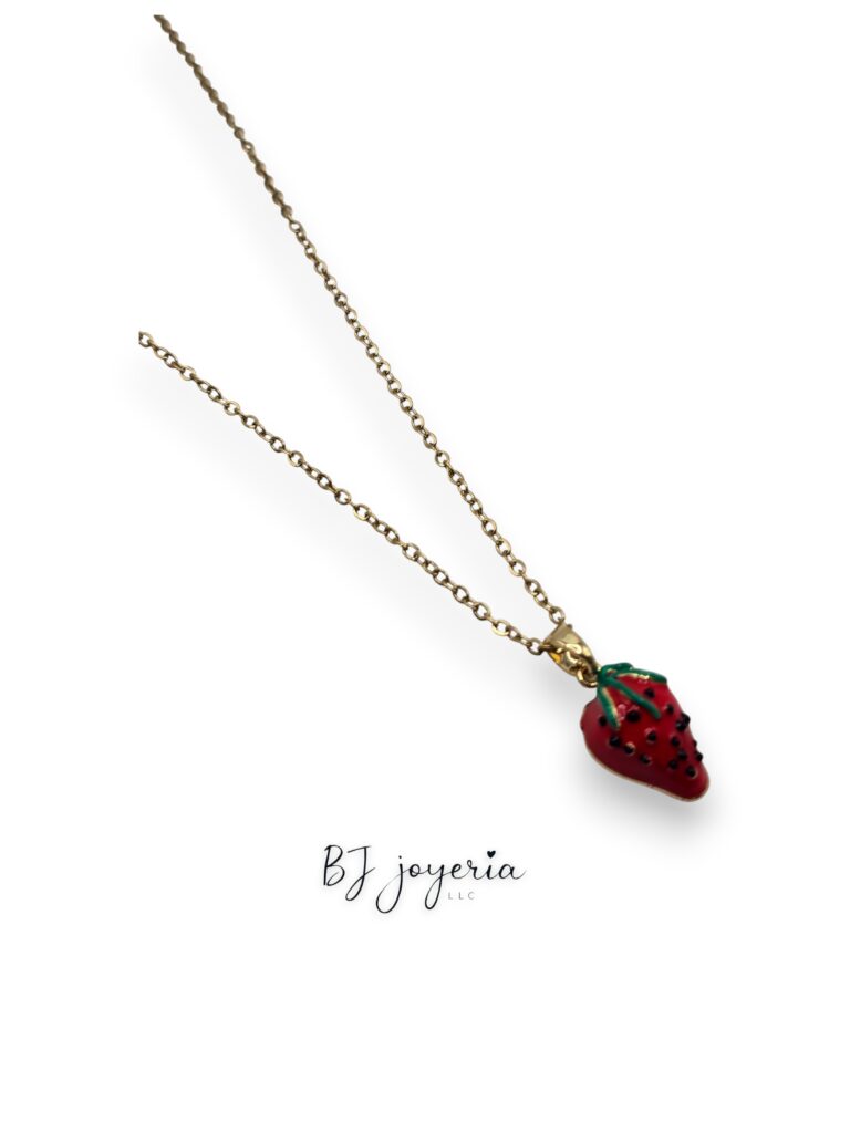 COPPER CHAIN WITH STRAWBERRY PENDANT (1206)
