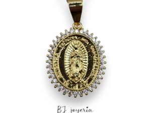 COPPER CHAIN WITH A VIRGIN AT GUADALUPE PENDANT (1130)