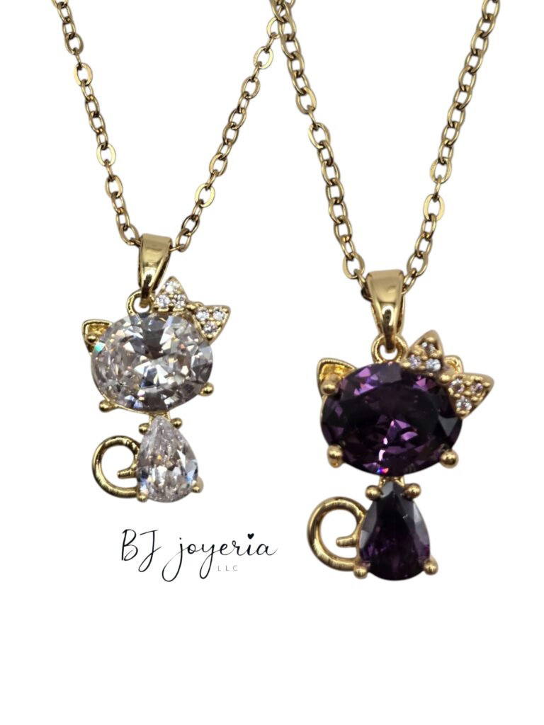 COPPER CHAIN WITH FLIRTY KITTY PENDANT (1229)