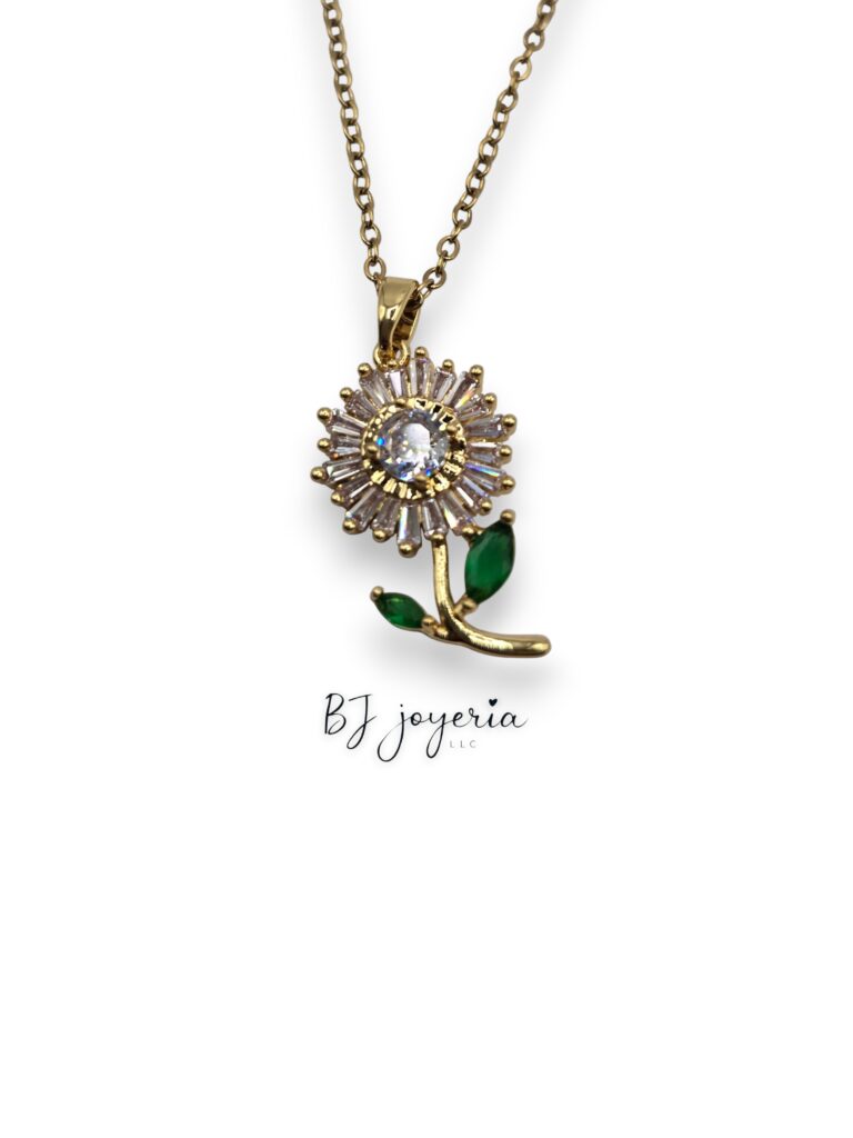 COPPER CHAIN WITH SUNFLOWER PENDANT (1044)