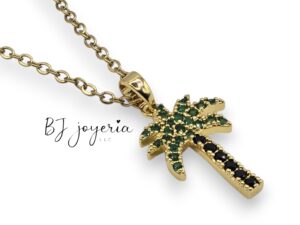 COPPER CHAIN WITH PALM TREE PENDANT (1708)