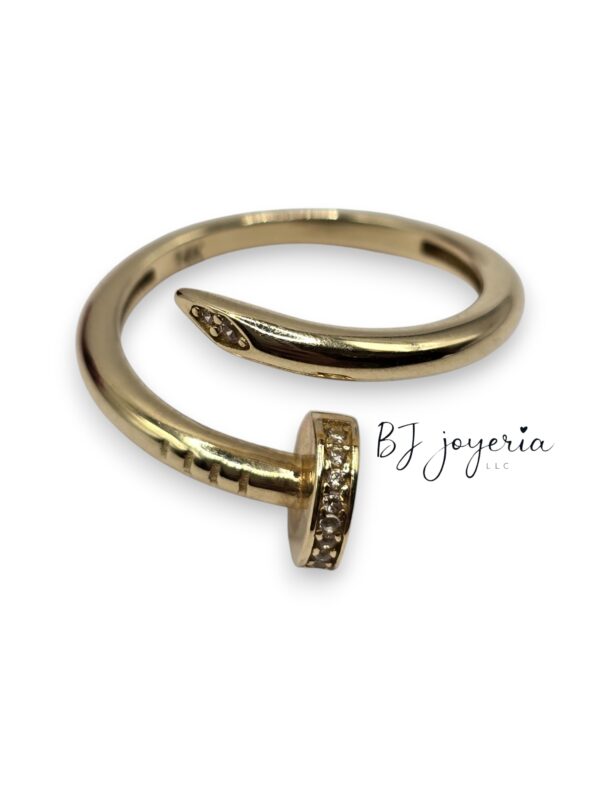 NAIL RING ADJUSTABLE 14K (1769)
