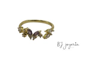 COPPER PURPLE BUTTERFLY RING (0164)
