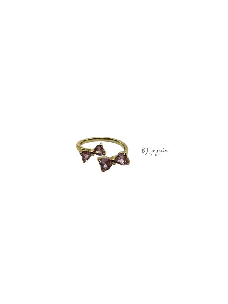 COPPER PINK BOW DUO RING (0885)
