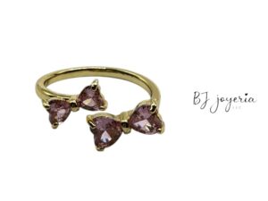 COPPER PINK BOW DUO RING (0885)